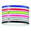 Nike Swoosh Sport Headbands 6-Pack Tipped Unisex Multi