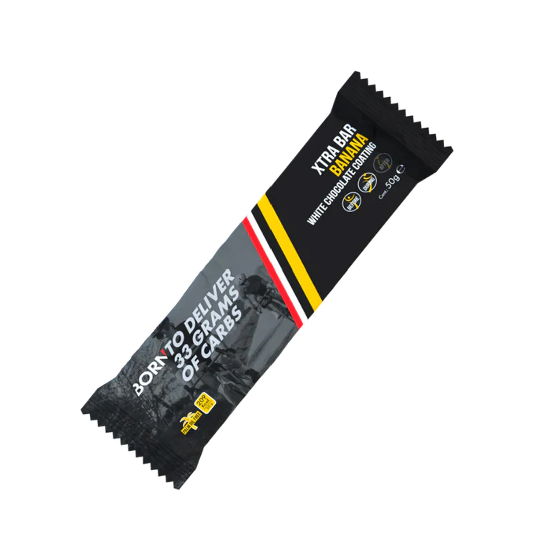 Born Xtra Bar Banana/White Chocolate Coating - 50 g hardloopschoen