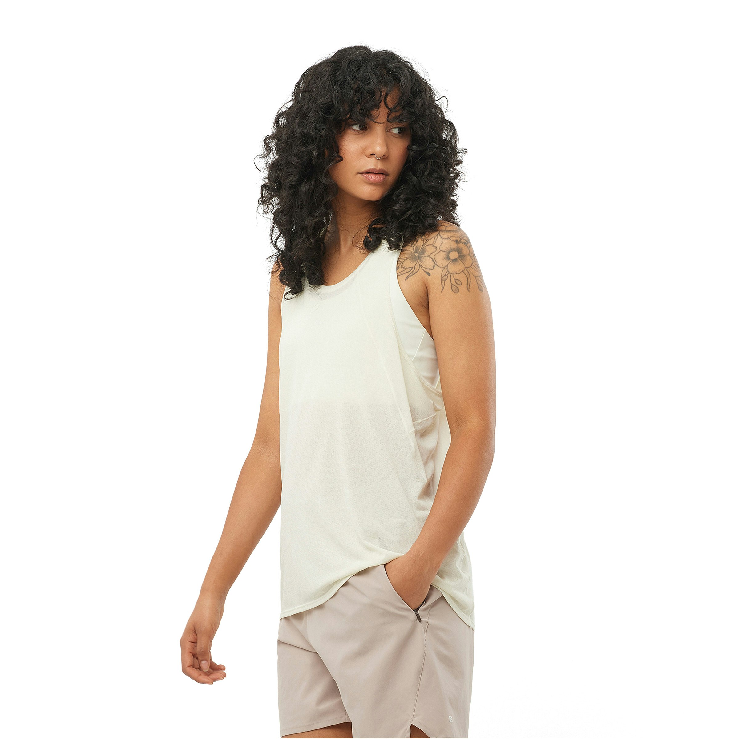 Salomon Hardloopsinglets beige