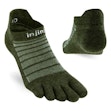 Injinji Run Lightweight No-Show Wool Socks Unisex Groen