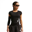 Nike Tempo Swoosh Run Dri-FIT T-shirt Dames Zwart