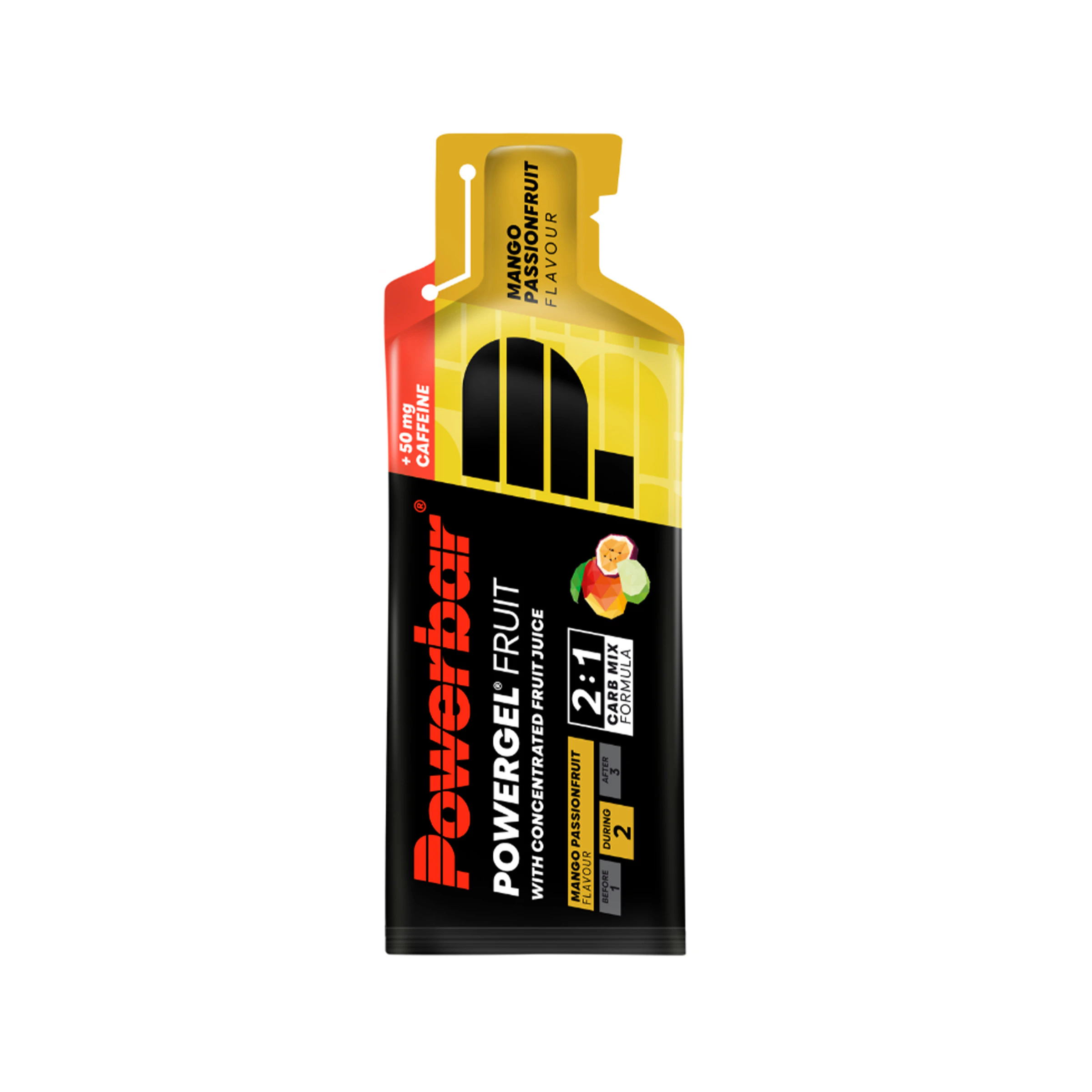Powerbar Powergel Mango-Passionfruit + Caffeine 41 g hardloopschoen