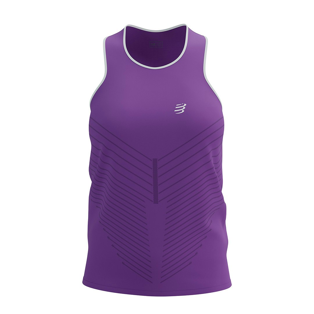Compressport Hardloopsinglets paars