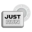 BibBits Race Number Magnets - Just Run Grijs