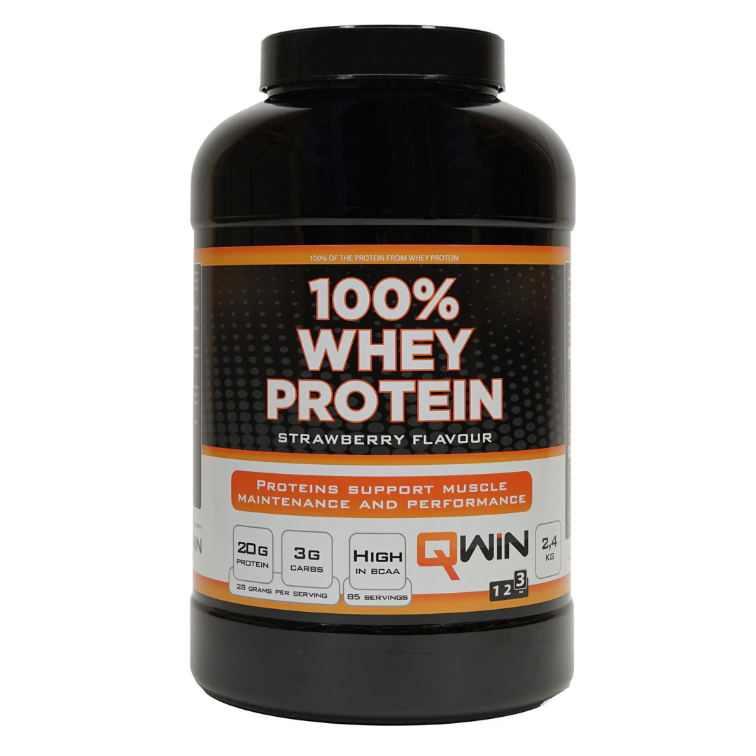 QWIN 100% Whey Protein 2.4 kg Strawberry