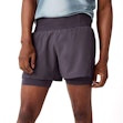 Brooks High Point 5 Inch 2-in-1 Shorts 2.0 Heren Grijs