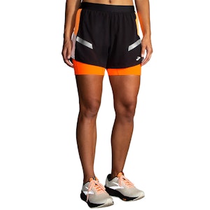 Brooks Run Visible 2in1 4 Inch Short 2.0 Dames Brooks Run Visible 2in1 4 Inch Short 2.0 Dames
