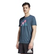 adidas Run Icons 3 Bar T-shirt Heren Blauw