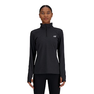 New Balance Space Dye Quarter Zip Shirt Dames New Balance Space Dye Quarter Zip Shirt Dames