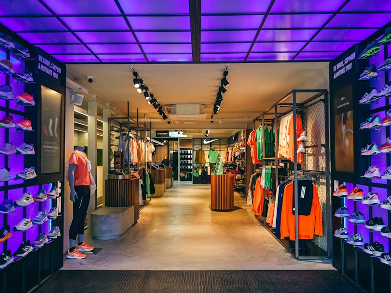 Vooraanzicht van de winkel in Amsterdam