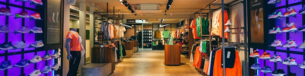 Vooraanzicht van de winkel in Amsterdam